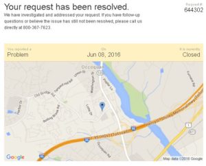 MyVDOT Service Request Status