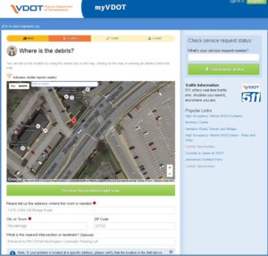 My VDOT Service Request